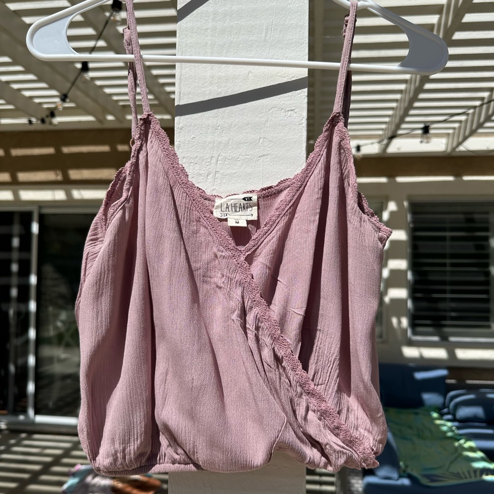 LA Hearts PacSun Women's Pink Cropped Tank Top